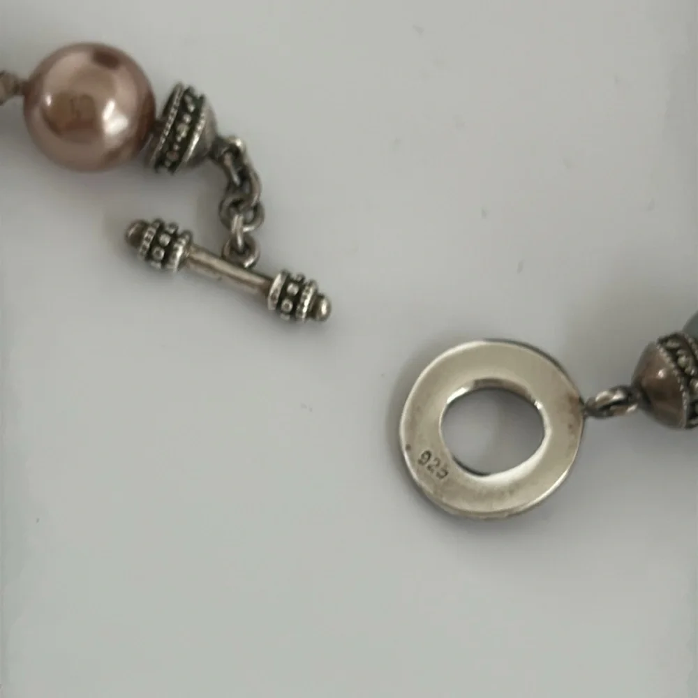 Elegant 925 Silver Real Exquisite Pearls Necklace